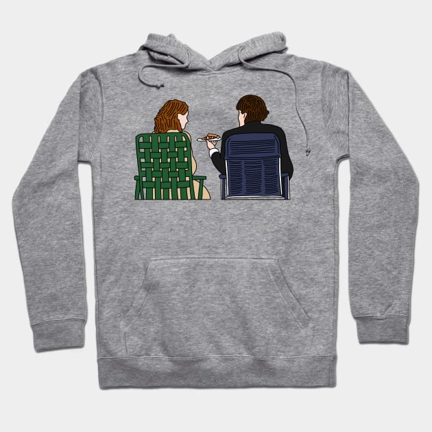 Jim and Pam Hoodie by Eclipse in Flames